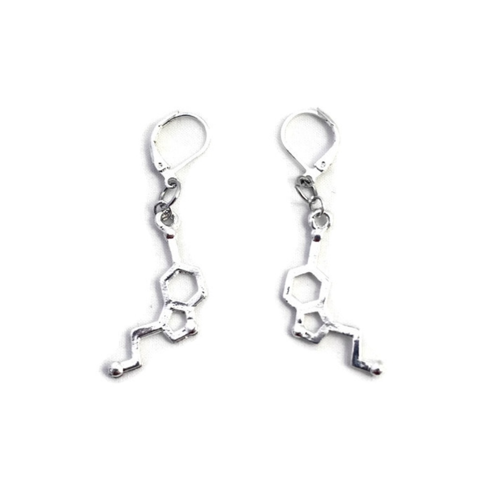 Serotonin Molecule Earrings
